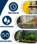 Self Priming Siphon Hose Kit With Auto Shutoff Valve, 6 Ft Half Inch Transfer Hose for aquarium, jugs, and tanks, 2 pack