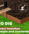 Weathering Steel Edging Kit Six Pack For Landscaping, Corten Steel Rust Patina Finish used in lawn installation