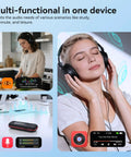 Collage showing people using 64GB USB C MP3 Player 2 In 1 Type C And USB Stick Music Player, Plug And Play during various activities.