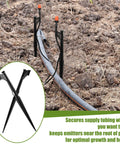 25 Pack Drip Irrigation Riser Stakes For 1/4 Inch Tubing Hose Holder Adjustable Ground Stakes For Micro Sprinklers