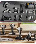 20V Cordless Impact Driver Kit With 2035 Inch Pounds Max Torque And 1/4 Inch Hex Drive, Brushless Motor displayed on shelf