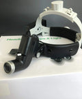 Powerful Adjustable 5W Spotlight Lamp With Converging Beam Tight 1To9mm Spot At 420mm Task Light on a black headband