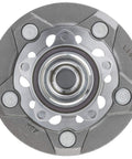 Front view of Front Wheel Bearing Hub Assembly For Ford Transit 150 250 350 2015 To 2019 With 6 Bolt 5 Lug Pattern Front Left Or Front Right Replacement Part Durable Steel Construction.