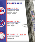 Upgraded Whole Range Oven Door Gasket With 25 Mounting Clips Replacement WB04T10050 woven texture close-up