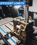 Badass 5/8 Inch Flexible T Slot Cover Strip, 150 Inch Blue T Track Protector For Milling Machines Table Saws Cnc Routers And Workbenches on machining table.