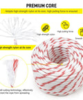 Three Quarter Inch Braided Polyester Arborist Bull Rope 150 Feet High Strength Tree Rope For Flagpole Halyard Clothesline Climbing