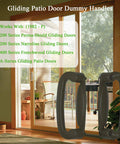 Gliding Patio Door Dummy Pull Handles For Tribeca Style Doors Compatible With OEM Parts shown in a living room setting