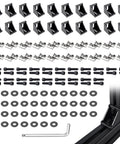 Beefy Black 4040 Aluminum Extrusion Corner Bracket Kit layout with 20 corner brackets, 40 M6 spring T nuts, screws, and wrench.
