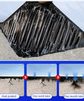 Battle Ready Aluminum Roof Repair Tape Heavy Duty Self Adhesive Waterproof Shingle Sealant Strip For Gutters Chimneys And Sheds Storm Proof Leak Fix Cover applied to concrete, demonstrating flexibility and sealing endurance over time.