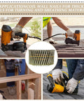 3600 Count Siding Nails 2 Inch 15 Degree Wire Collated Coil Nails For Sheathing Decking Fencing Replacement Parts Full Round Head