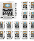 15 Pack Vacuum Bags For 15 To 22 Gallon Vacuums Type G/J 90663 90673 9066300 9067300 Disposable Dust Collection Bags Display