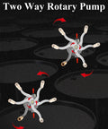 Rotary Hand Drum Pump For Gas And Diesel Transfer From 30 35 40 Gallon Caddies, Aluminum Body, Easy Grip Handle, Adjustable Pump Core With One And One Quarter Inch Inlet And Outlet, two-way view
