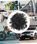 500 Piece Wave Washers Kit: Heavy-Duty Steel Spring Washers, Crinkle Crimped Sealing, Compression Type To Prevent Loosening, Vibration And Shock Resistant Gasket Washers For Machinery, Bolts, Fasteners, Gearheads And DIY Projects for electrical, marine, bike, and car use