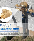 Four Pack Test Cocks One Eighth Inch Male To One Quarter Inch Female With PTFE Sealant Tape For Backflow Valves And Sprinkler Backflow Preventers shown installed on pipe.