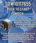 Push To Start Dryer Switch Replacement W10117655 Fits Model Specific Dryers Not Universal Easy Install Durable Start Switch