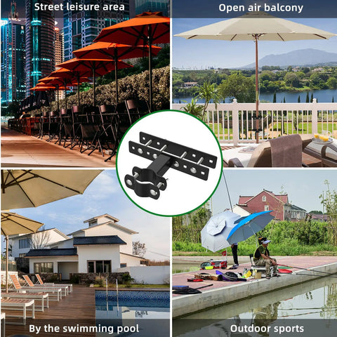 Heavy Duty Patio Umbrella Holder For Deck Rail And Balcony Attachments Easy Clip On Clamp Stand That Attaches Securely To Railings