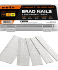 18 Gauge Stainless Brad Nails 304 Stainless Assorted Five Sizes Three Quarters Of An Inch To Two Inches Two Thousand Count For Pneumatic Or Electric 18GA Nailer Finish Nails For Wood in packaging