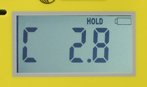 Pinless Concrete Moisture Meter For Quick Non Destructive Readings On Smooth Concrete No Surface Damage Detect Hotspots And Plan Sensor Placement With Included Standard Calibrator, LCD hold screen showing 7.20