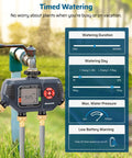 4 Zone Sprinkler Timer For Garden Hose With Rain Delay Manual Auto Irrigation Programmable Outdoor Faucet on display