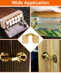 Hidden Brass Barrel Hinges For Wood Boxes 4 Pack 10mm With 16 Screws 180 Degree Opening Ideal For DIY Jewelry Box Making