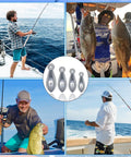 Bullet Fishing Sinkers Weights Set For Surf And Saltwater Casting Assorted 1oz 2oz 3oz 4oz Heavy Duty Sinker Pack shown in fishing scenes