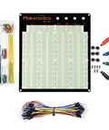 Solderless Breadboard Pro Kit With 3220 Tie Points, Aluminum Back Plate, 140 U-Shape Jumper Wires And 65 Multicolor Jumpers