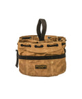 Tan Parachute Nail Pouch And Hardware Organizer Bag For Nails, Screws, And Supplies, Heavy Duty Waxed Canvas, Cinch Closure
