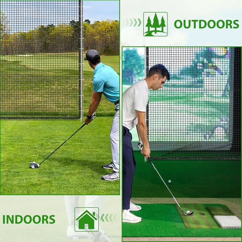 Heavy Duty Golf Practice Net Built Tough For Backyard Baseball Hockey Soccer And More With 1 Inch Square Netting And Reinforced Border
