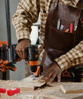 Craftsman using Top Tier 21 Piece Forstner Bit Set Made For No Sweat Drilling On Any Project With Carbide Tipped Wood Drill Bits Covering Metric Sizes 10 To 42 Mm Round Shank And Quick Snap Depth Rings on wood.