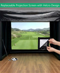 Inflatable Golf Simulator Tent 10x13x10 Ft For Indoor Outdoor Practice With Projection Screen Spacious Durable Space