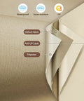 Close-up of Heavy Duty Outdoor Patio Furniture Cover For Rectangular Tables And Chairs, Waterproof 600D Canvas Protector layers
