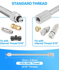 Top Notch Brass Mister Nozzle Extensions 10 Pack 5.9 Inch Flexible Mist Rods Nickel Coated Rust Resistant Spray Tips Detail of nozzle attachments.