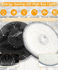 UFO LED High Bay Light 300W 43500 Lm 5000K Up And Down Lighting Shop Light With 110V Plug showcasing design and features
