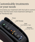 Control panel of Four In One Back Wrap With Heat, Far Infrared, Vibration, and LED Therapy for customizable home treatment.