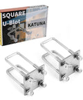 Stainless Steel Square U Bolts Kit For Boat Trailer Axle And Leaf Springs For 2x2 Axle Beefs Up Your Setup With Four Point Seven Five Inch