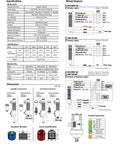 Tower Light Kit With 56mm Modular LED Red Green Lens diagram showing specifications and wiring details