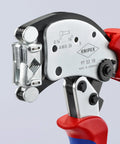 Close-up of Self Adjusting Crimping Pliers With 360 Degree Rotating Head Eight Lock Positions Auto End Sleeve Crimping Square Crimp