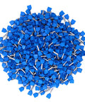 Top Tier 1000 Pcs Insulated Copper Ferrule Kit For TE7508 Terminals Perfect For Crimping AWG 20 Solid Stranded Wires With Safety Insulation For Home And Heavy Machinery Electric Work, blue insulated copper ferrules
