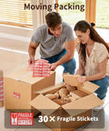 Top Shelf Honeycomb Packing Paper Stretch Roll With Extra Fragile Labels For Moving And Shipping Lightweight Cushion Wrap in use during packing.