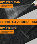 Heavy Duty Oil Spill Mat For Garage Floors 64 By 32 Inches With Rubber Backing shown easy to clean and dry with vacuum and spray