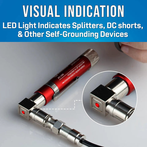 Coax Cable Tracer And Pocket Continuity Tester With Toner Audible Beep And LED Identifies Cables In MDUs Detects DC Shorts Up To 5000 Feet Visual LED Indicator Compact Right Angle Push On Design For Tech Pros