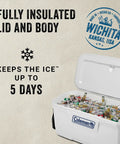 100 Qt Wheeled Marine Cooler With Fully Insulated Lid And Body Keeps Ice Up To Five Days In 90 Degree Heat Holds 160 Cans