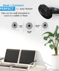 20 Inch High Velocity Floor Fan With Wall Mount And 180 Degree Tilt installed on white wall above seating area