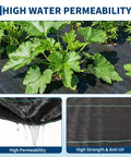 Heavy Duty Weed Barrier Landscape Fabric For Garden Beds And Landscaping, Woven Polypropylene Ground Cover with high permeability