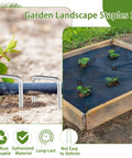 Heavy Duty U Shaped Galvanized Landscape Fabric Pins 200 Pack 6 Inch Garden Stakes With 100 Gaskets securing plants in soil and raised bed