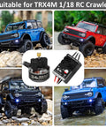 Beefed Up 2205 2200KV Brushless Outrunner Motor with Mount and 30A ESC for TRX4M 1/18 RC Crawler Upgrade in blue and red models