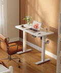 32 Inch Electric Standing Desk With Adjustable Height From Sitting To Standing, Sit Stand Workstation For Home Office And Computer Setup