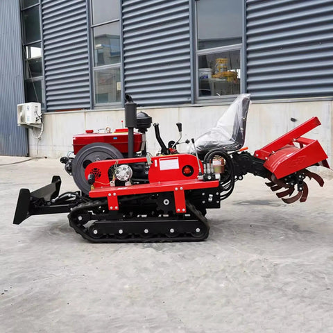 Diesel Powered Tracked Tractor With Attachments For Farming Landscaping And Land Clearing A Workhorse Do It All Crawler