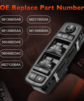 Driver Side Front Left Power Window Switch For Ram 1500 2500 3500 2016 To 2022 Charger 2011 To 2019 And Chrysler 200 300 2011 To 2020 Replaces 68139805AB AA 56046823AE Drop-In Direct Fit With Two Year Warranty