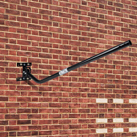 Adjustable 32.8 Inch Universal TV Antenna Mount Mast Pole for Outdoor Wall Install, Steel J Mount